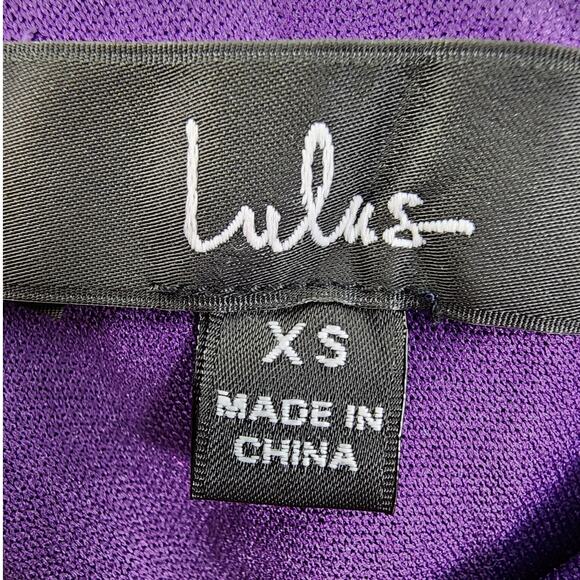 NEW Lulus Dress Womens XS Purple Muse Moment Crushed Velvet One-Shoulder Mini - Picture 5 of 11